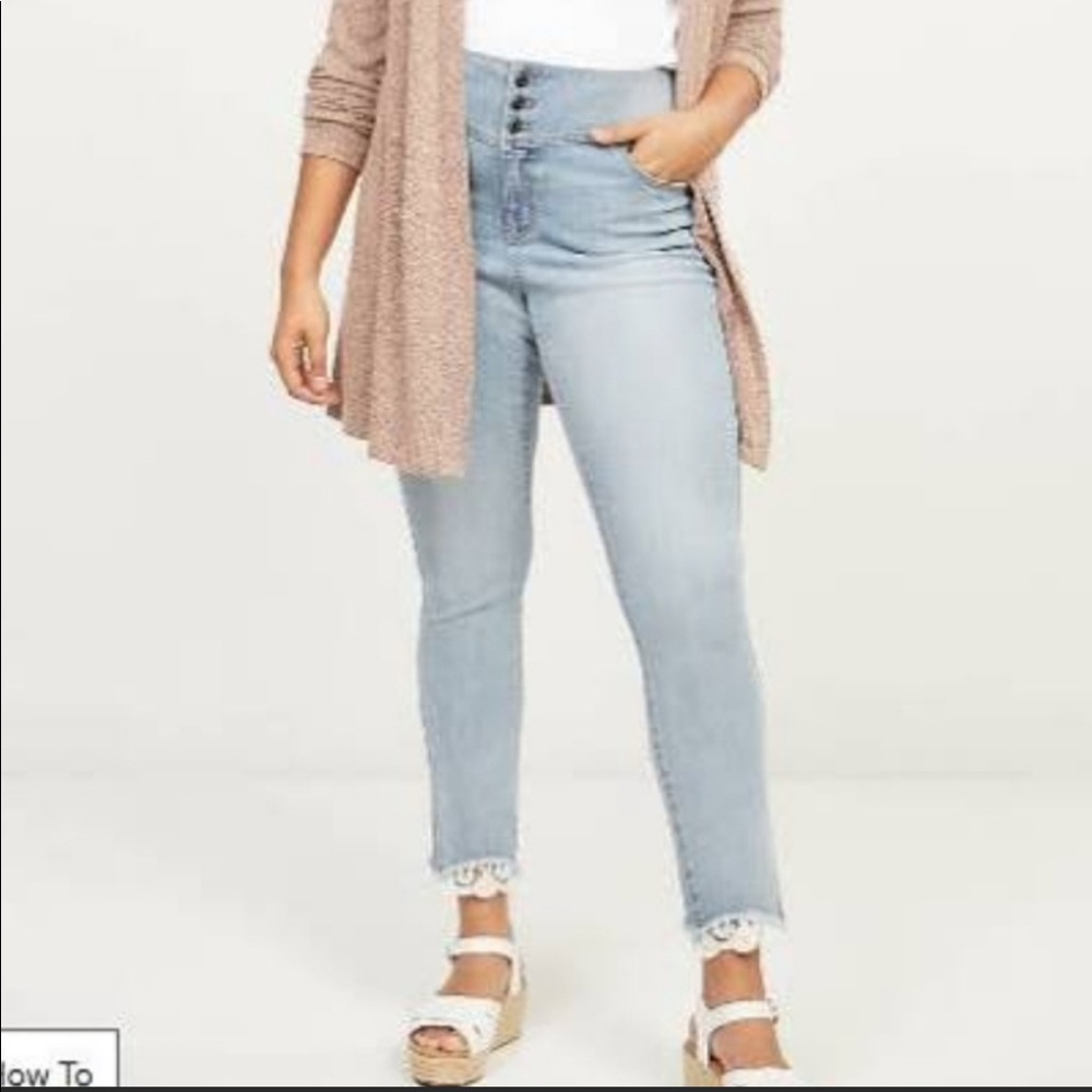Lane Bryant Jean with lace detail Women’s Plus Size 26 - Picture 8 of 8